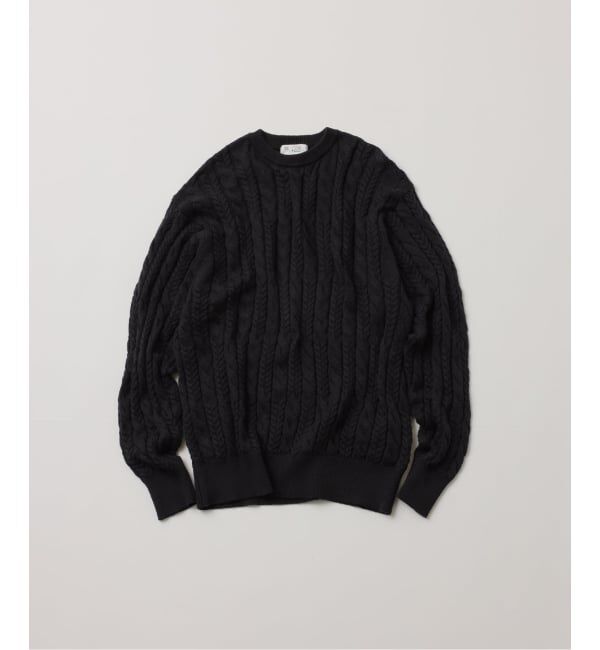 JOURNAL STANDARD「【FOLL / フォル】superfine cotton cable sweater」|ニット・セーター|グレーA