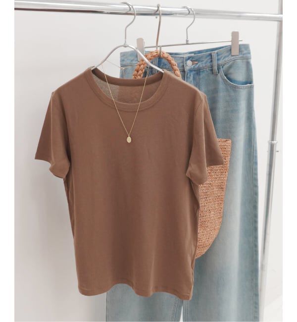 JOURNAL STANDARD relume「《予約》シアーツイストコットンハーフスリーブTEE」|Tシャツ・カットソー|ブラウン