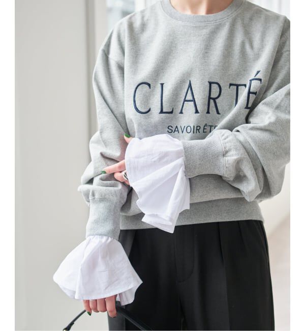 Spick and Span「フリルスリーブクルーネックTEE」|Tシャツ・カットソー|