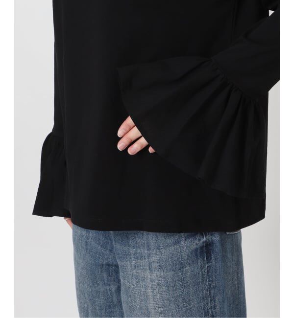 Spick and Span「フリルスリーブクルーネックTEE」|Tシャツ・カットソー|