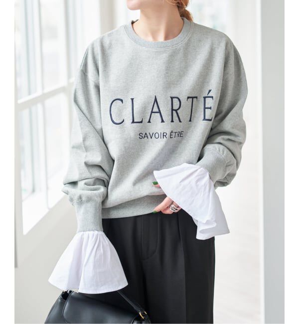 Spick and Span「フリルスリーブクルーネックTEE」|Tシャツ・カットソー|