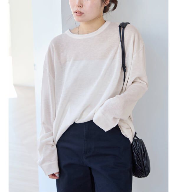 U by SPICK&SPAN「ウォッシャブルシアーオーバーニット」|ニット・セーター|