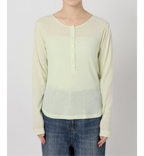 Spick and Span「シアーヘンリーネックTシャツ」|Tシャツ・カットソー|