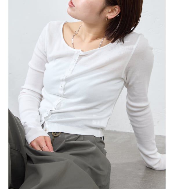 U by SPICK&SPAN「《追加》シフォンテレコカットトップス」|Tシャツ・カットソー|