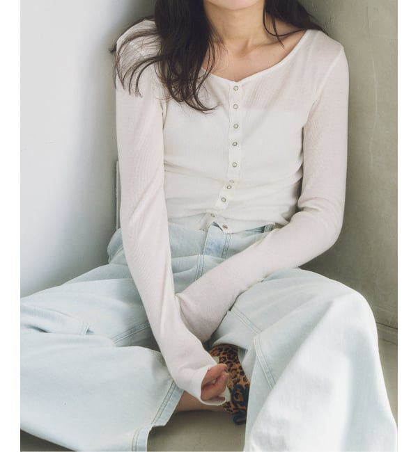 U by SPICK&SPAN「《追加》シフォンテレコカットトップス」|Tシャツ・カットソー|ホワイト