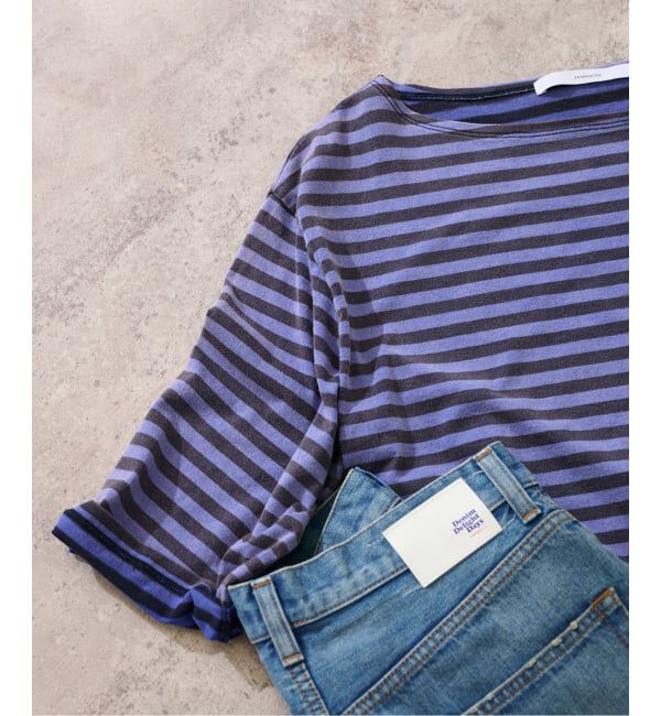 FRAMeWORK「クレージーボーダーT-SHIRT」|Tシャツ・カットソー|ブルー A