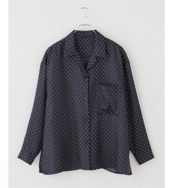 Spick and Span「ドットツイルスリーピングシャツ」|シャツ・ブラウス|ネイビーベース