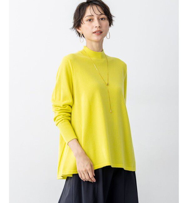 23区「【洗える】ピュアカシミヤ フレア ニット」|ニット・セーター|イエロー系