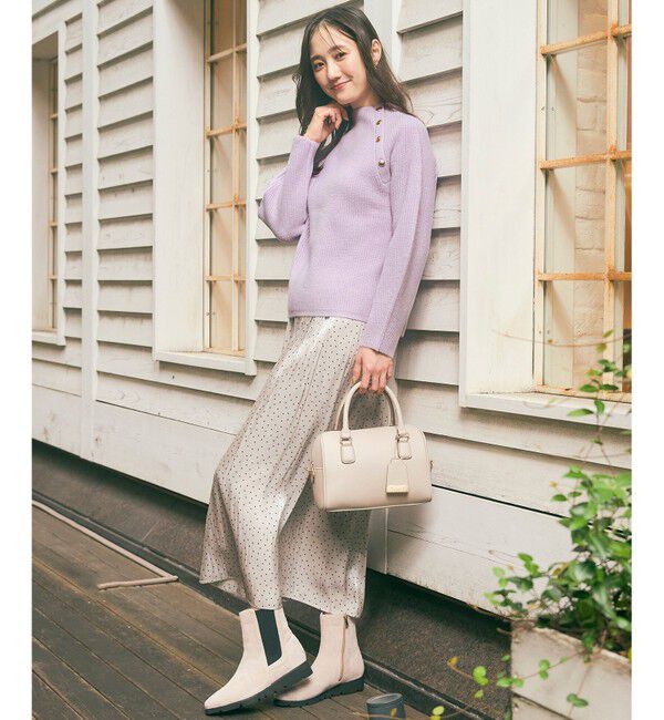ANY SIS「【洗える】ボトルネックボタンポイントAir ニット」|ニット・セーター|