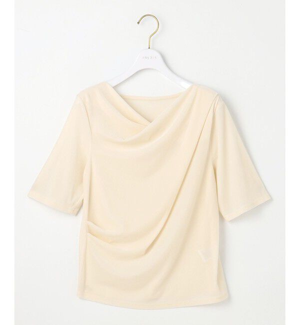 any SiS「【洗える】シアーベロアドレープ Tシャツ」|Tシャツ・カットソー|