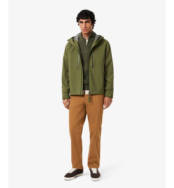 LACOSTE「ハイネックハーフジップ ウールニットセーター」|ニット・セーター|