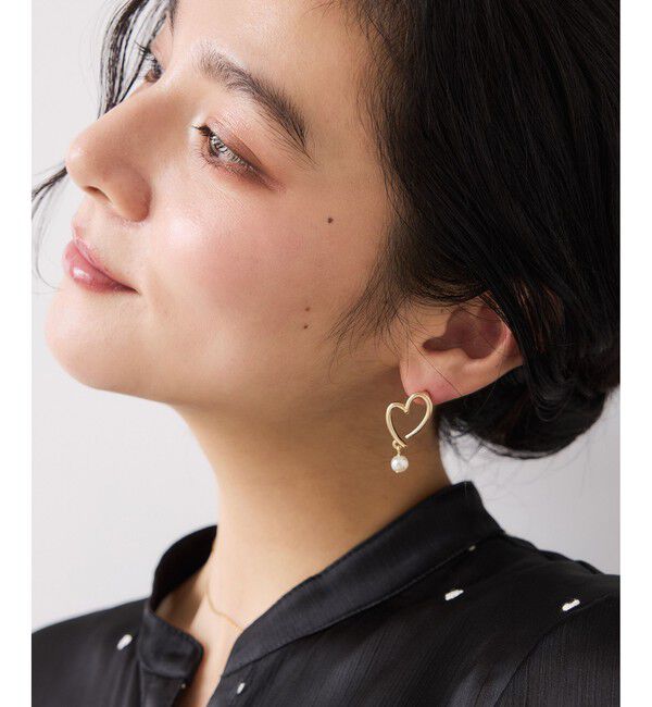 VIS「揺れパールハートピアス」|ピアス|ゴールド(90)