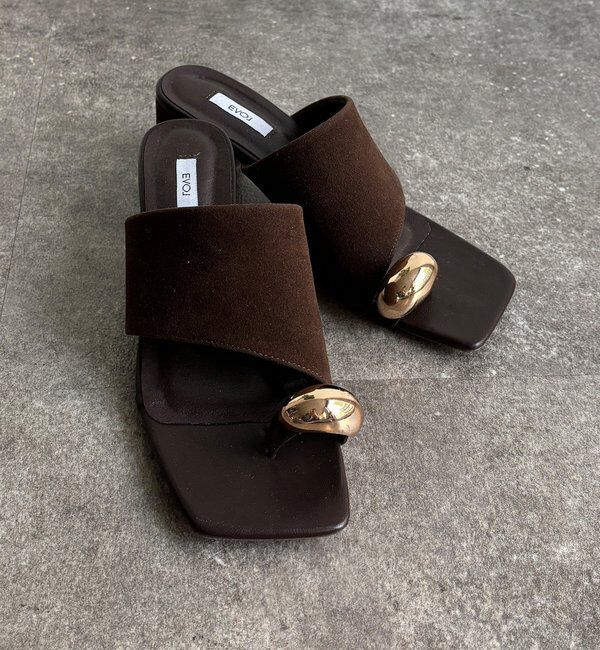  「【WEB限定】GOLDトングミュールサンダル」|その他|