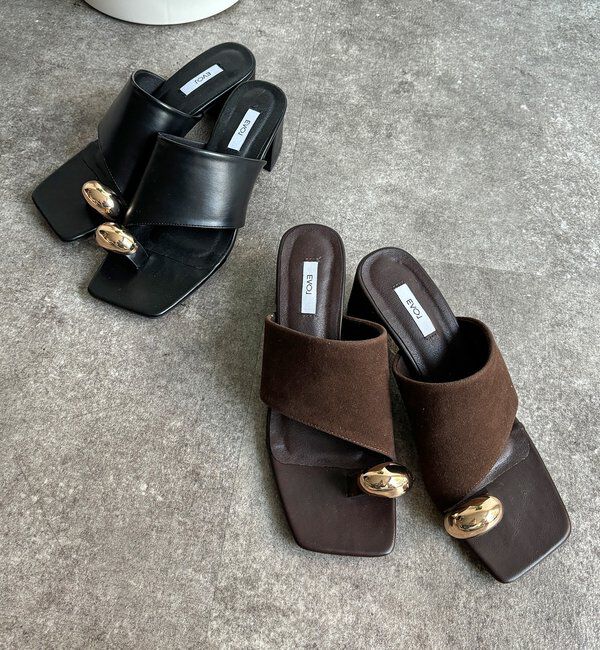  「【WEB限定】GOLDトングミュールサンダル」|その他|