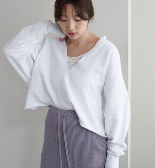  「スキッパースウェット」|Tシャツ・カットソー|ホワイト