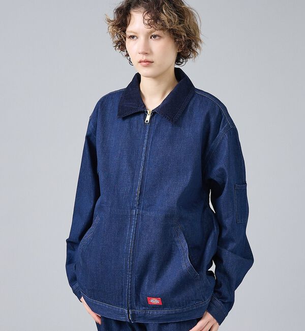 ABAHOUSE「【Dickies / ディッキーズ】DENIM Eisenhower Jacke」|ブルゾン・スタジャン|