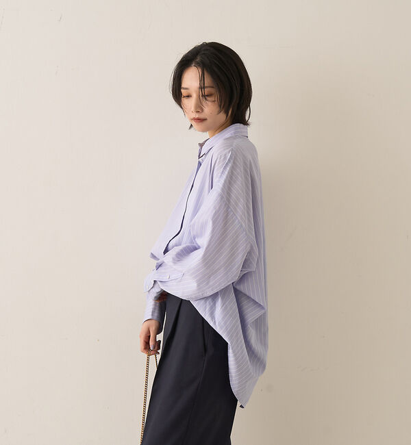 Rouge vif「バックドレープストライプシャツ」|シャツ・ブラウス|