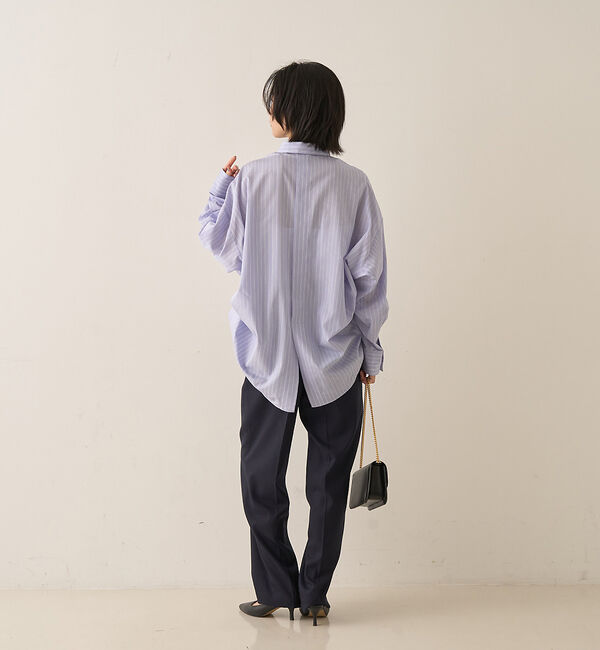 Rouge vif「バックドレープストライプシャツ」|シャツ・ブラウス|