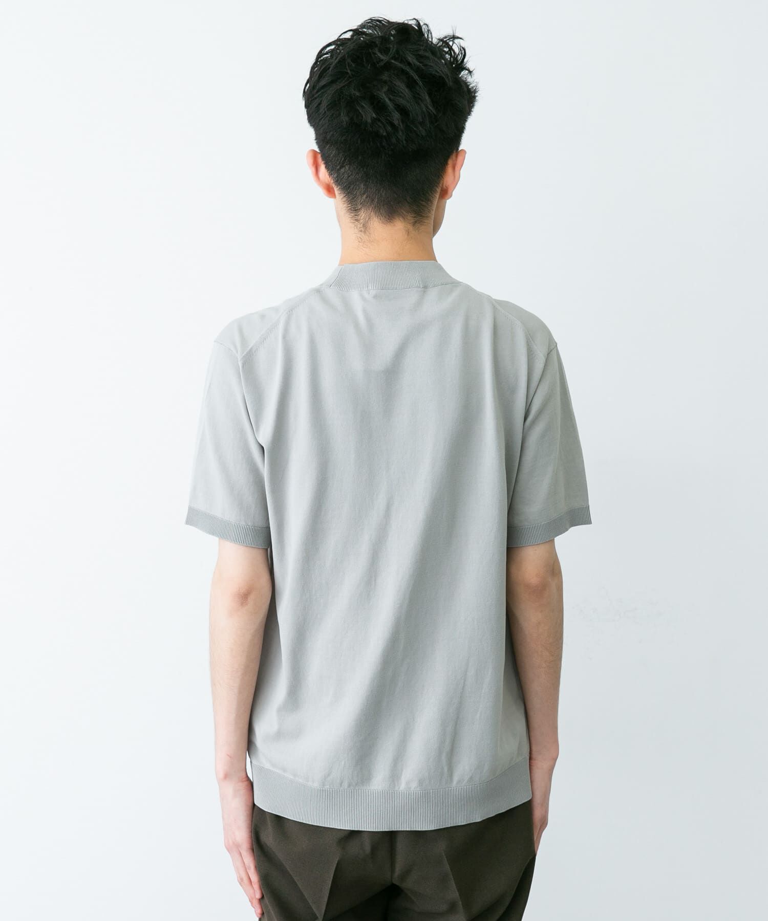 URBAN RESEARCH DOORS「LIFE STYLE TAILOR　ハイゲージクルーネック半袖ニット」|シャツ・ブラウス|