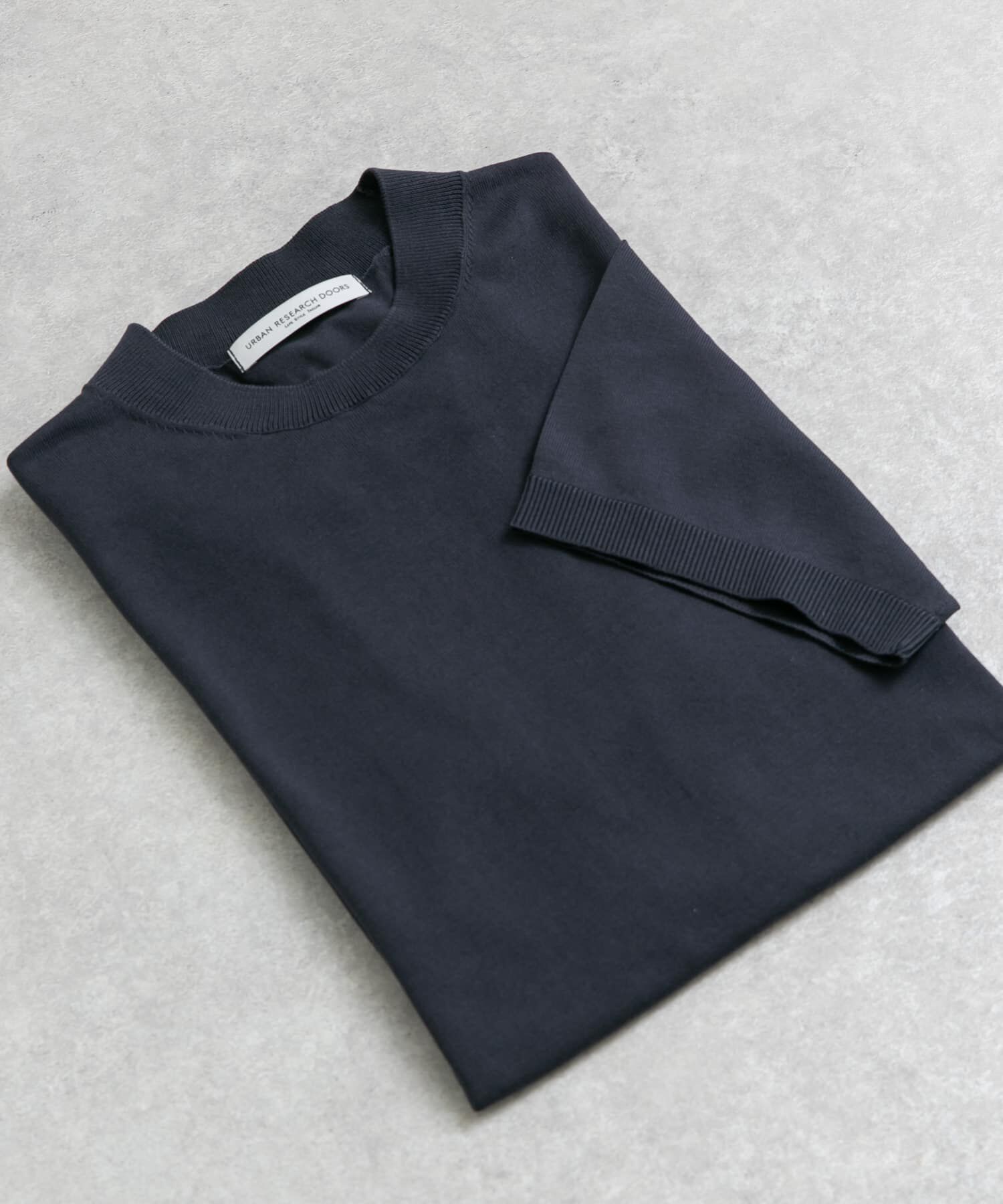 URBAN RESEARCH DOORS「LIFE STYLE TAILOR　ハイゲージクルーネック半袖ニット」|シャツ・ブラウス|グレー系その他
