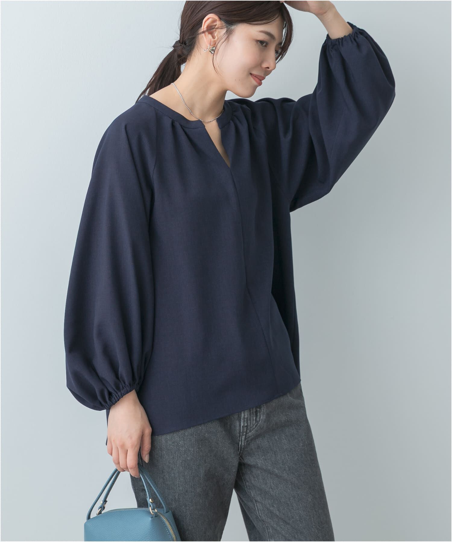 URBAN RESEARCH ROSSO「F by ROSSO　イージーケアバルーンスリーブブラウス」|シャツ・ブラウス|