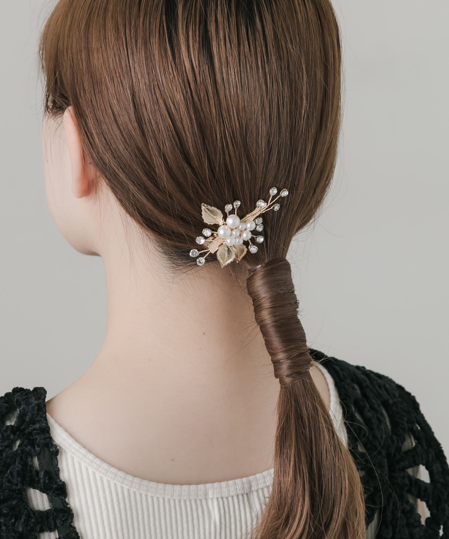 SMELLY「パールリーフモチーフヘアクリップ」|その他|ゴールド系その他