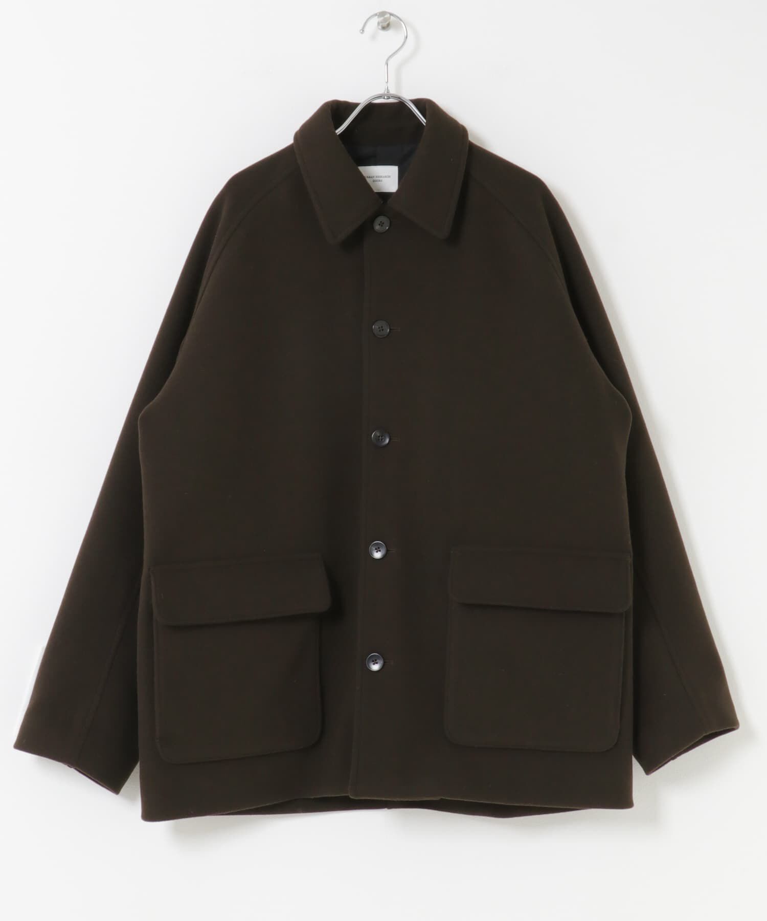 URBAN RESEARCH DOORS「ニットメルトン パデット ショートコート」|ノーカラーコート|