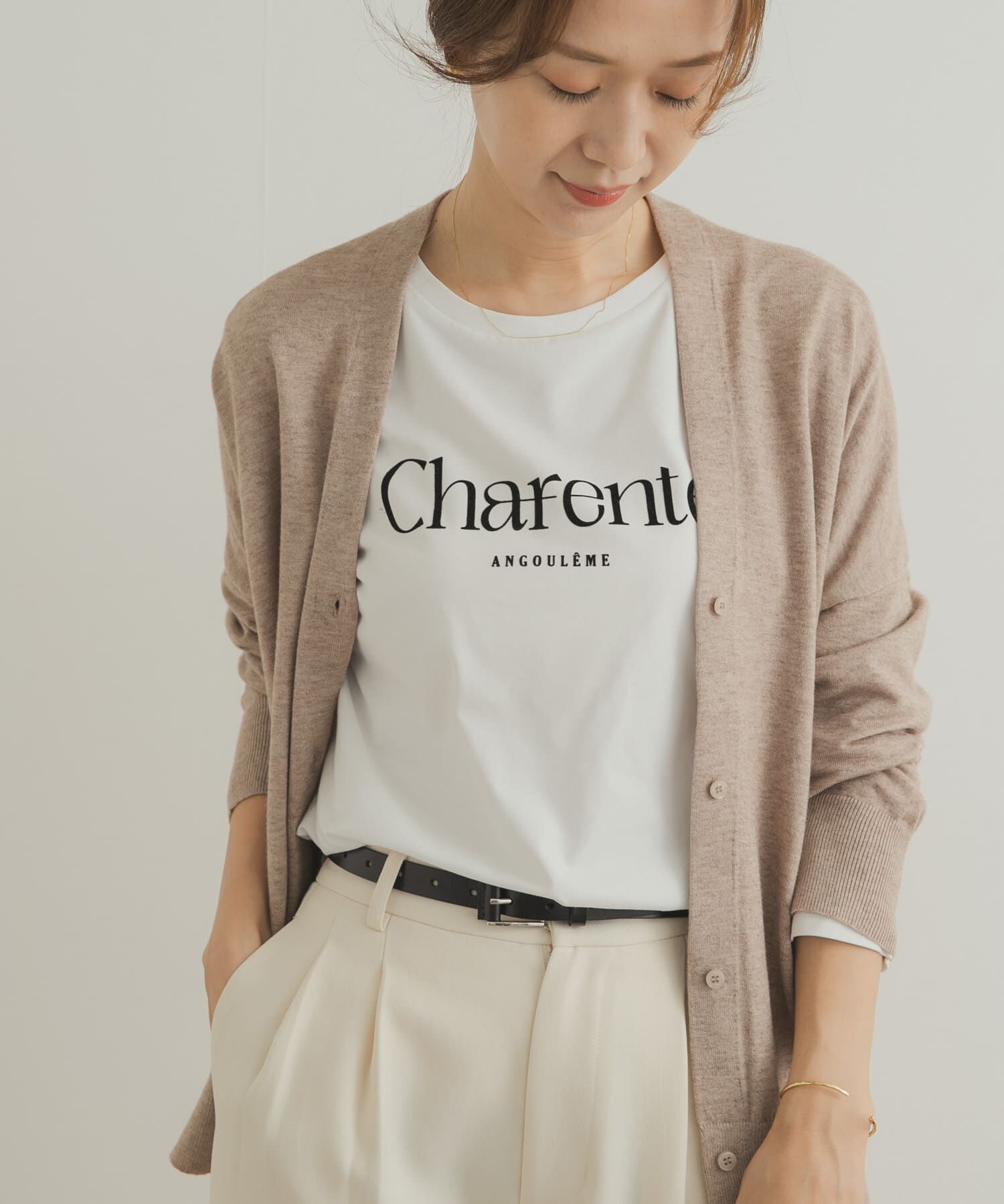 URBAN RESEARCH DOORS「フロッキーロゴプリントロングTシャツ」|Tシャツ・カットソー|