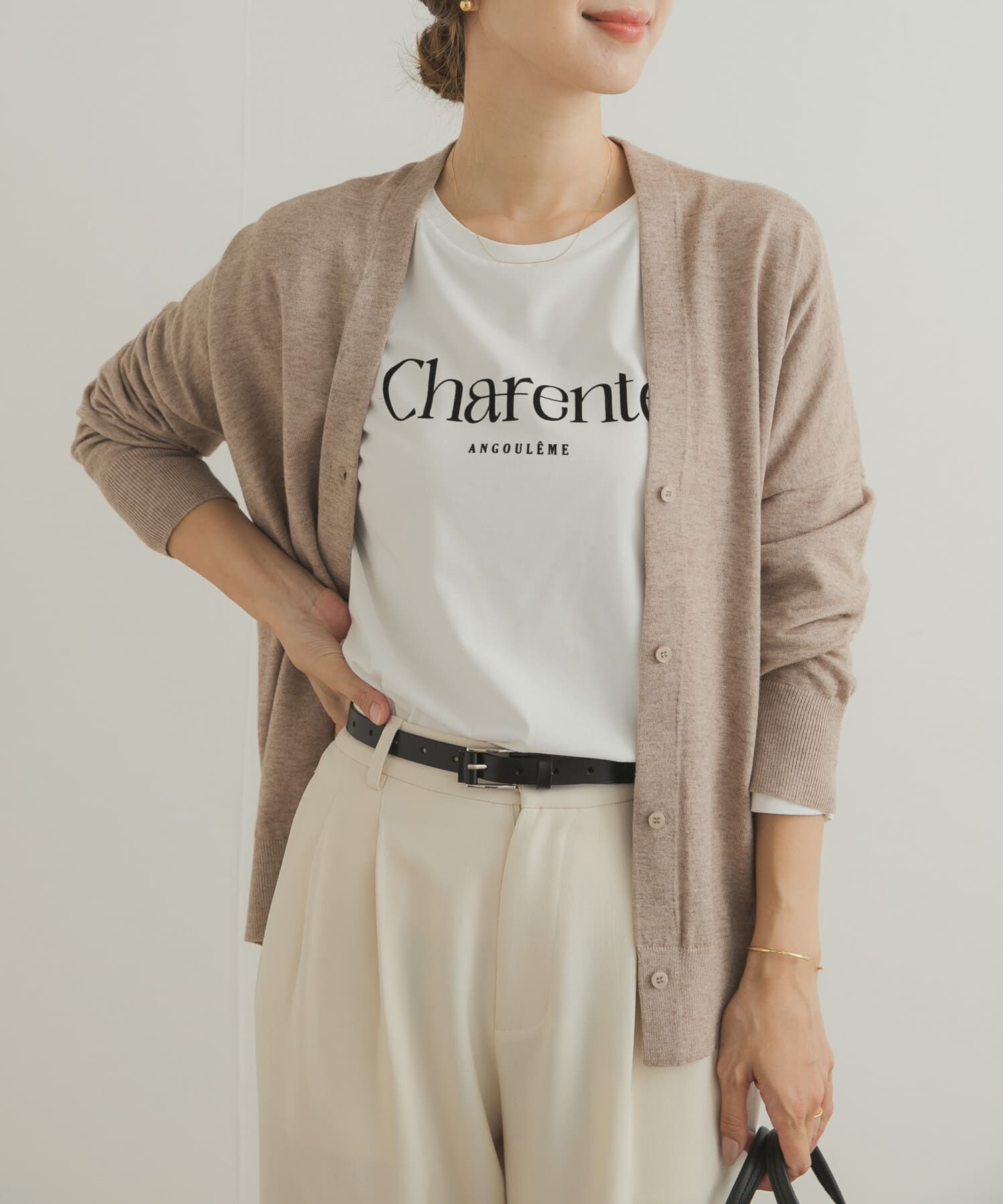 URBAN RESEARCH DOORS「フロッキーロゴプリントロングTシャツ」|Tシャツ・カットソー|