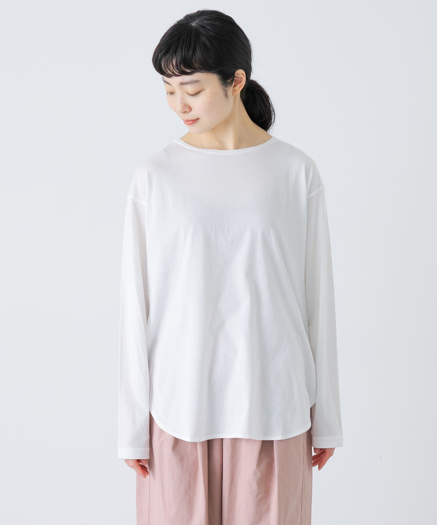 かぐれ「シフォン天竺カットソー」|Tシャツ・カットソー|