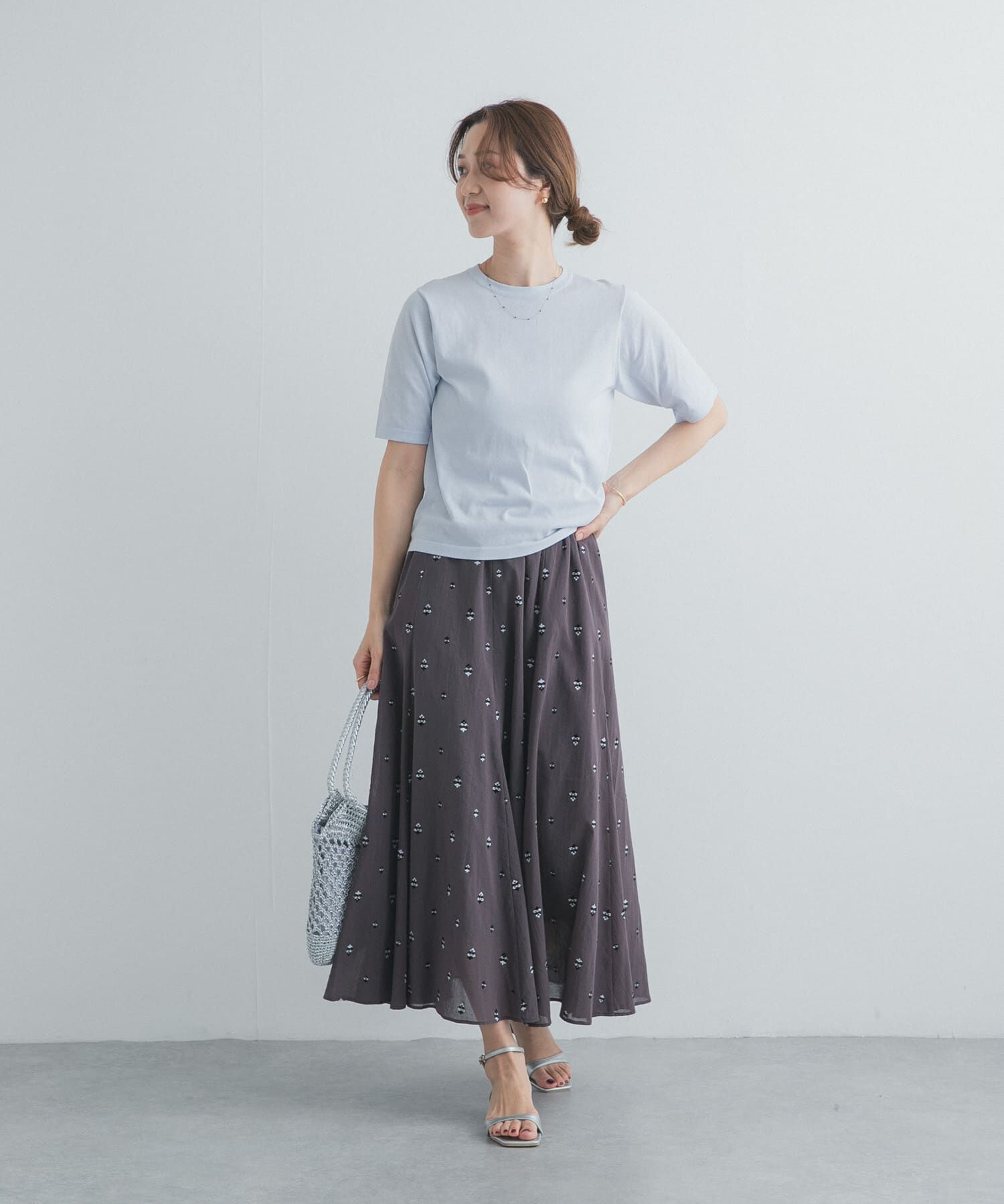 URBAN RESEARCH DOORS「『UR TECH』サマシェアニットハーフスリーブプルオーバー」|Tシャツ・カットソー|