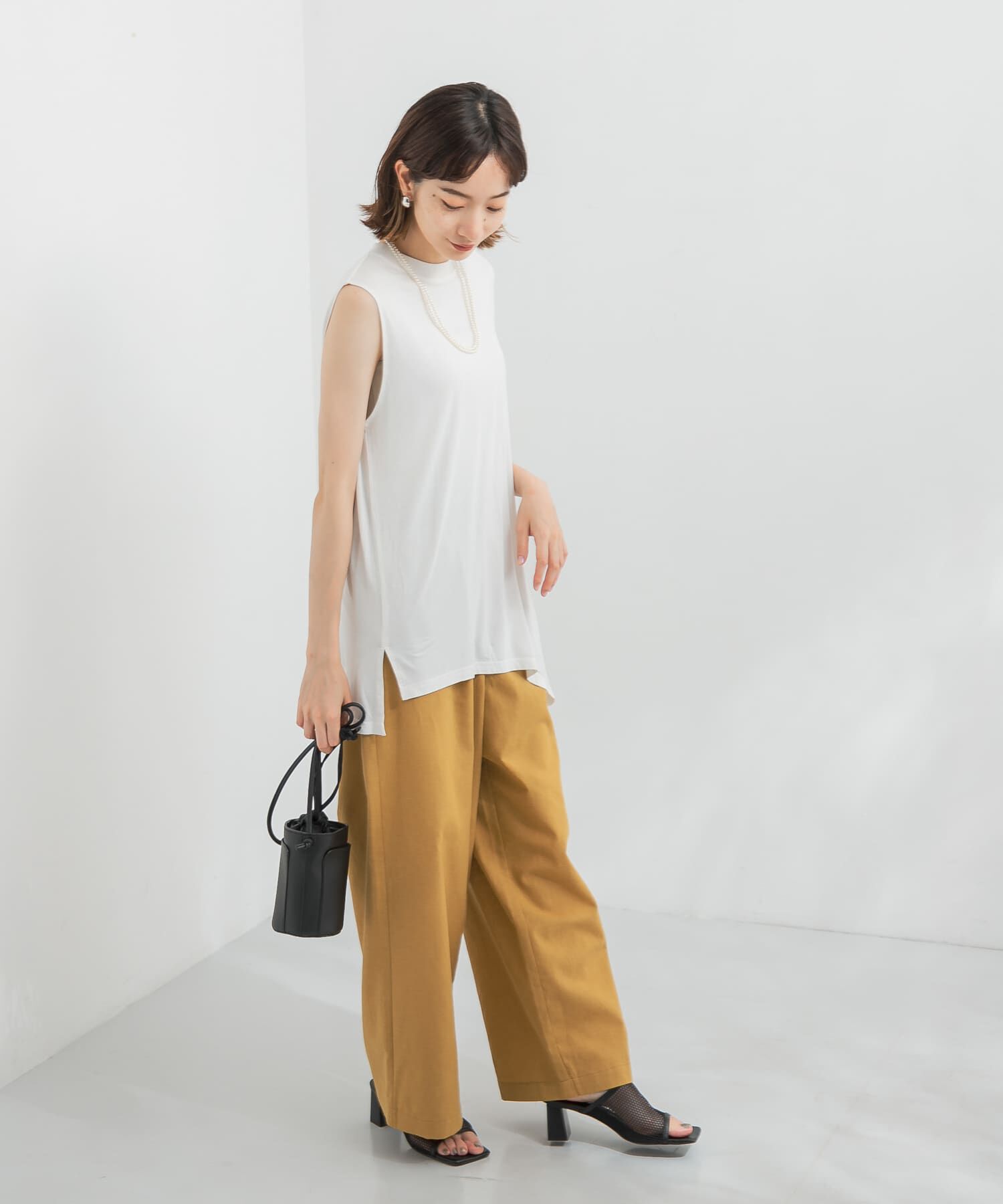  「アシンメトリーレーヨンカットソー」|Tシャツ・カットソー|