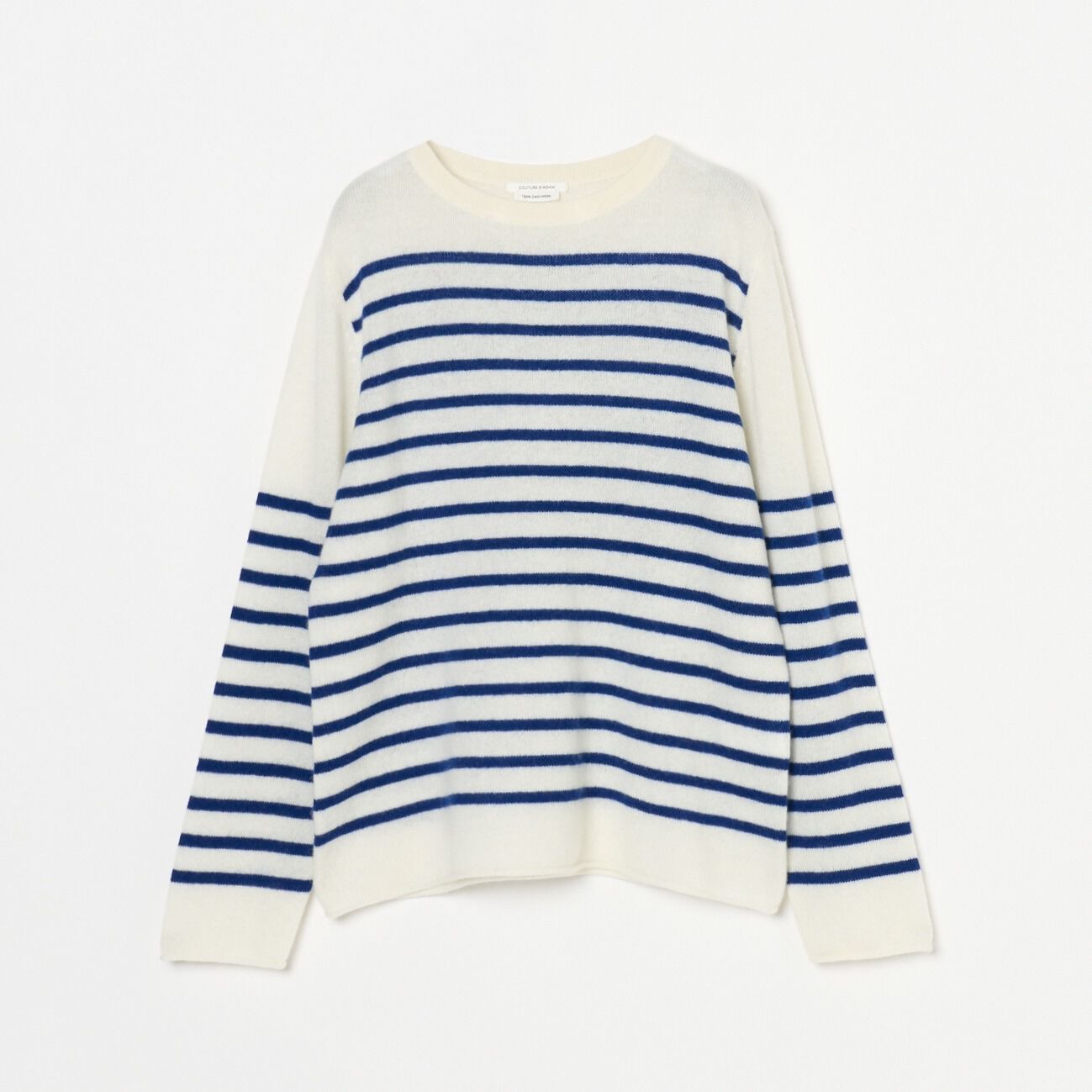  「Couture d' Adam CASHMERE FRENCH MARINE BORDER」|ニット・セーター|ホワイト