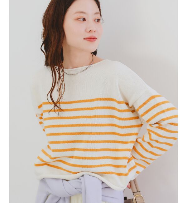 le.coeur blanc「《手洗い可能》TRICOTS JEANMARC ボーダーニット」|ニット・セーター|