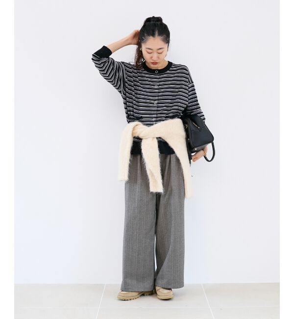  「ヘリンボーンベロアリボンパンツ」|その他|