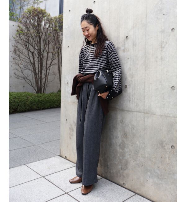  「ヘリンボーンベロアリボンパンツ」|その他|