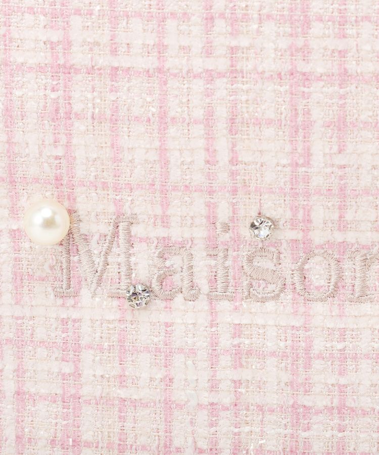 Maison de FLEUR「ビジューツイードスクエアトートバッグ」|ハンドバッグ|