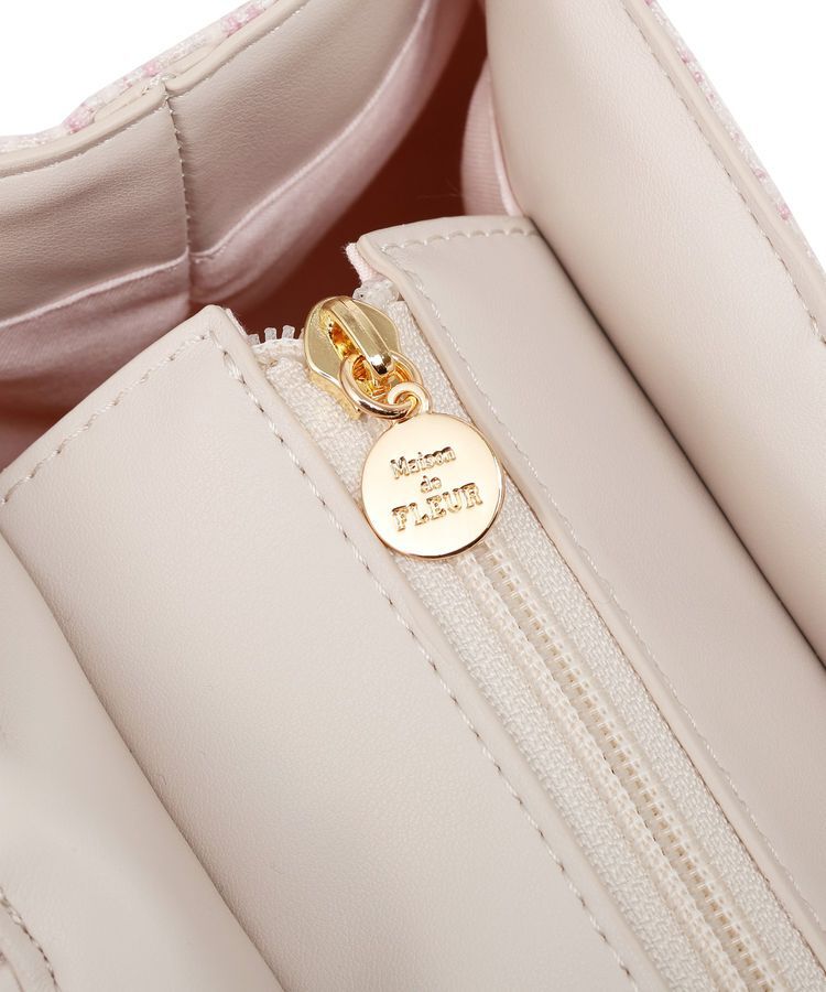 Maison de FLEUR「ビジューツイードスクエアトートバッグ」|ハンドバッグ|