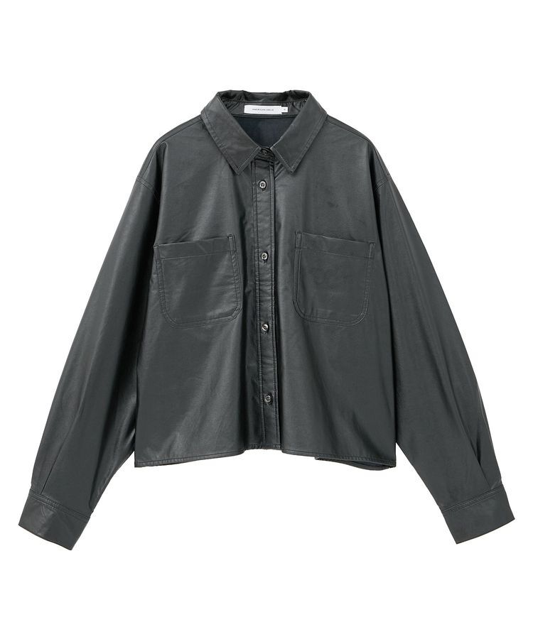 AMERICAN HOLIC「Wポケットフェイクレザーシャツ」|シャツ・ブラウス|
