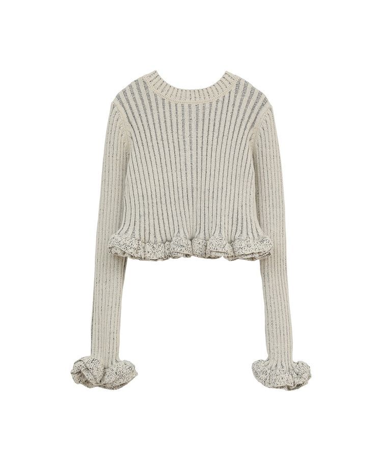 GARAGE OF GOOD CLOTHING「【CLANE】SHORT FRILLED KNIT TOPS」|カーディガン|