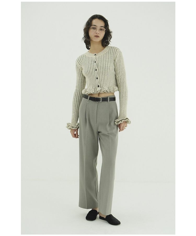GARAGE OF GOOD CLOTHING「【CLANE】SHORT FRILLED KNIT TOPS」|カーディガン|