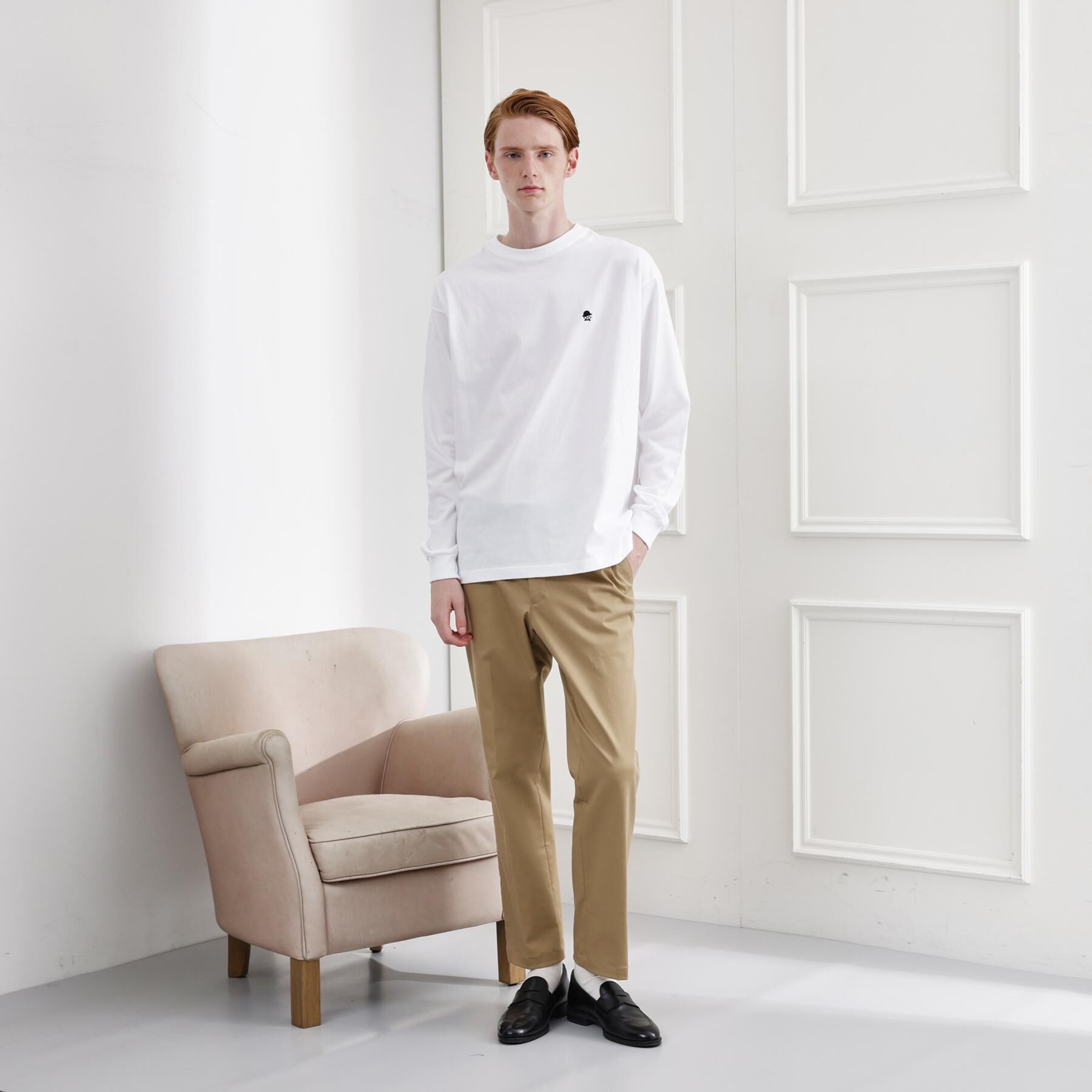 TAKEO KIKUCHI「【LIMITED】ワンポイント刺繍 長袖Tシャツ」|Tシャツ・カットソー|