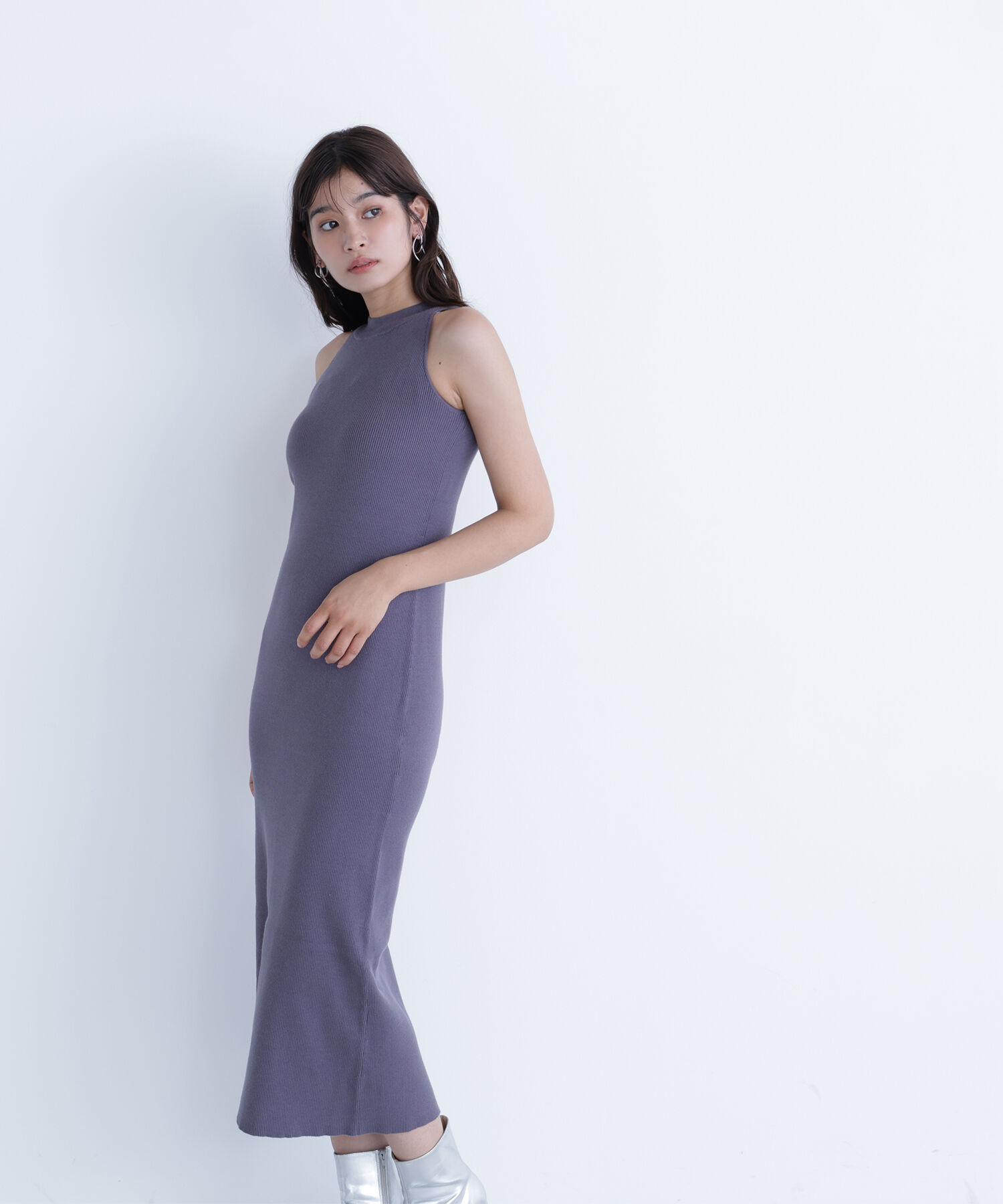  「シャギーカーデセットニットワンピース」|ワンピース|