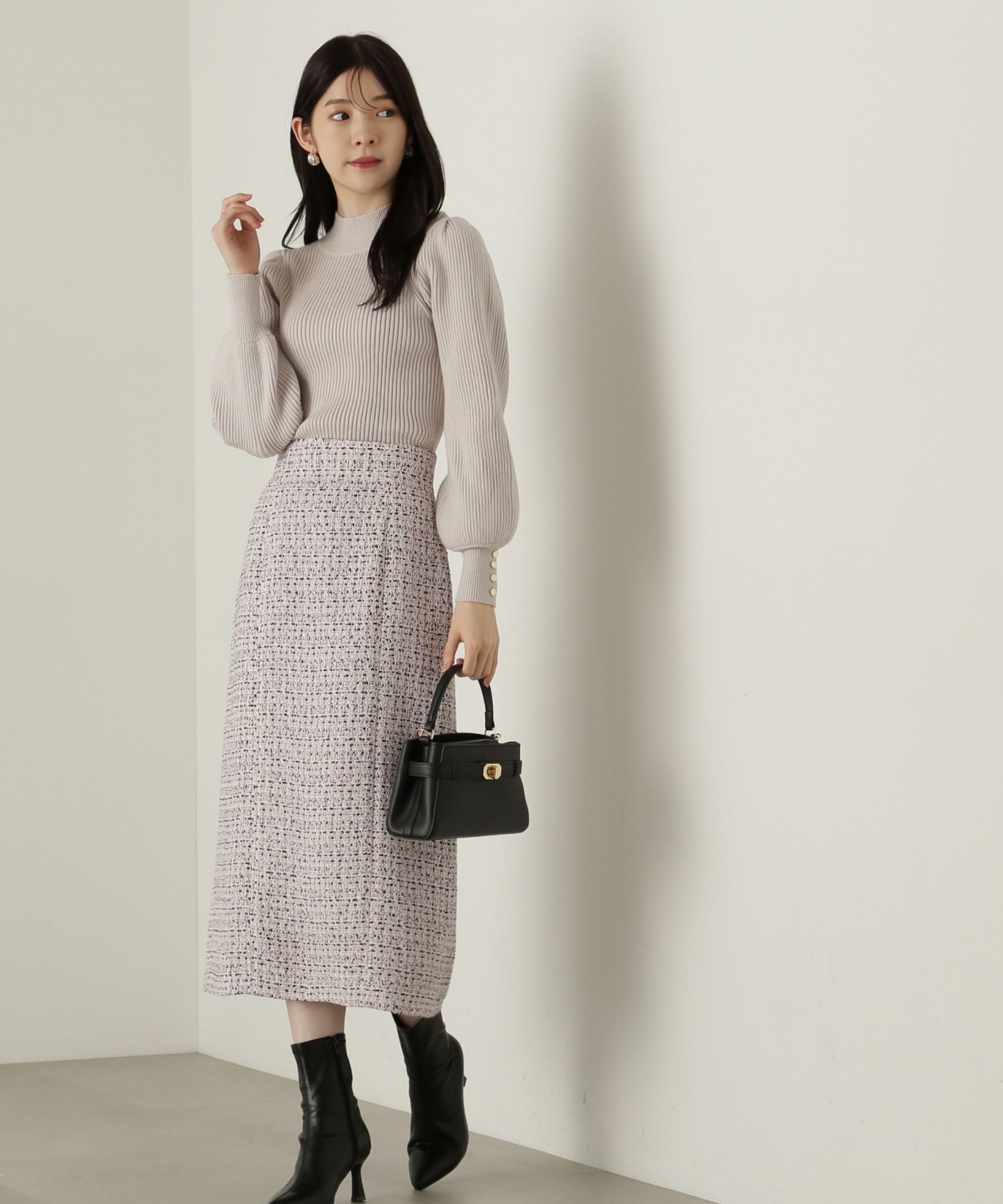 PROPORTION BODY DRESSING「ミックスツイードタイトスカート　24AW」|スカート|