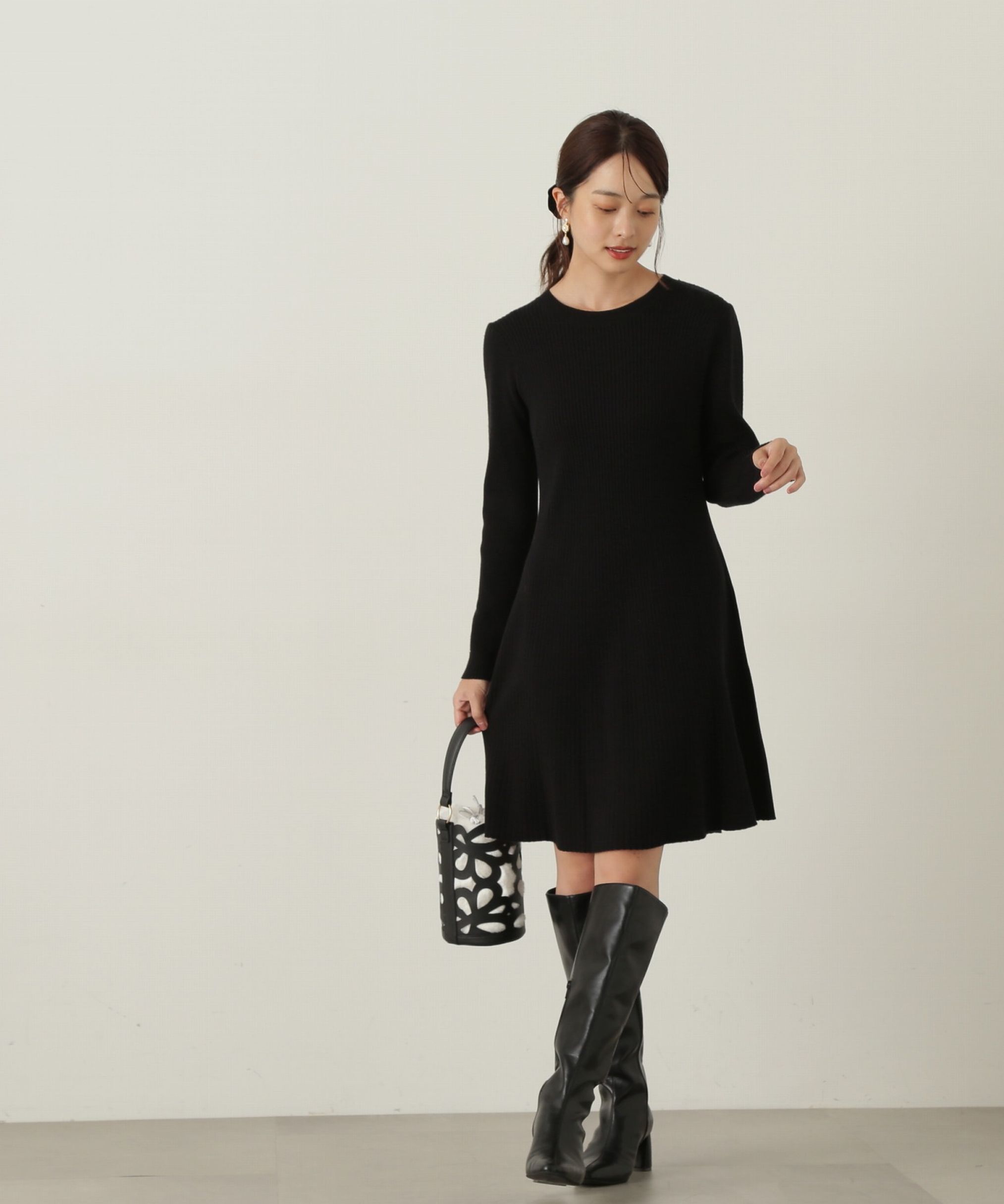 PROPORTION BODY DRESSING「リブミニニットワンピース　24AW」|ワンピース|