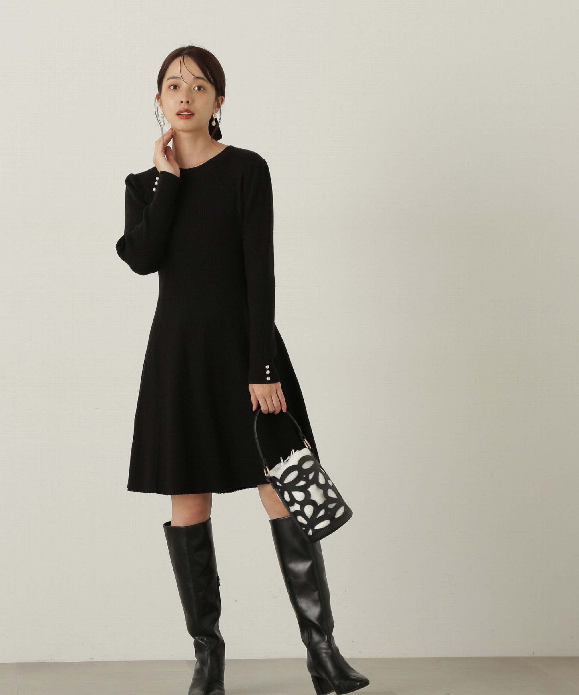 PROPORTION BODY DRESSING「リブミニニットワンピース　24AW」|ワンピース|