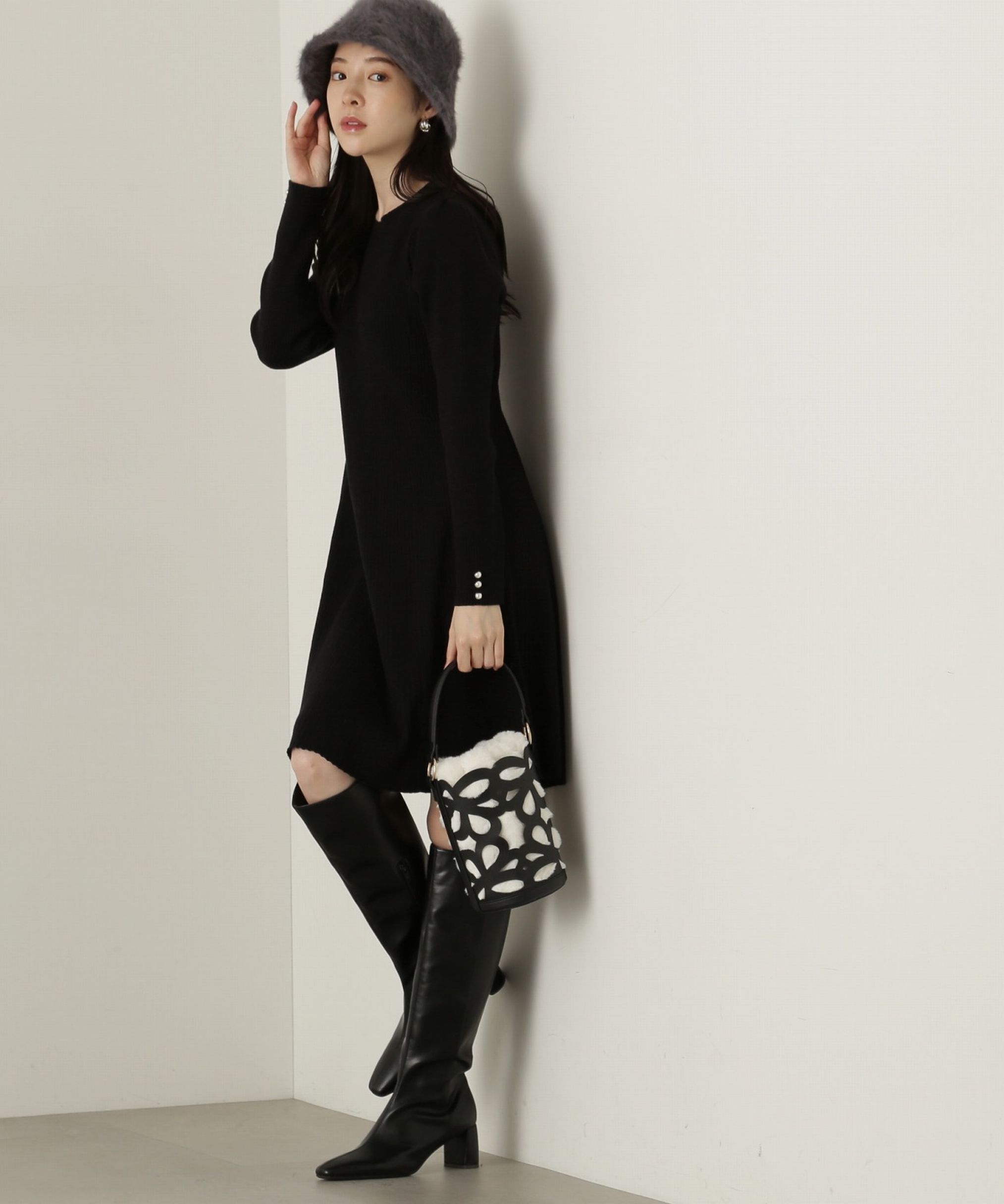 PROPORTION BODY DRESSING「リブミニニットワンピース　24AW」|ワンピース|