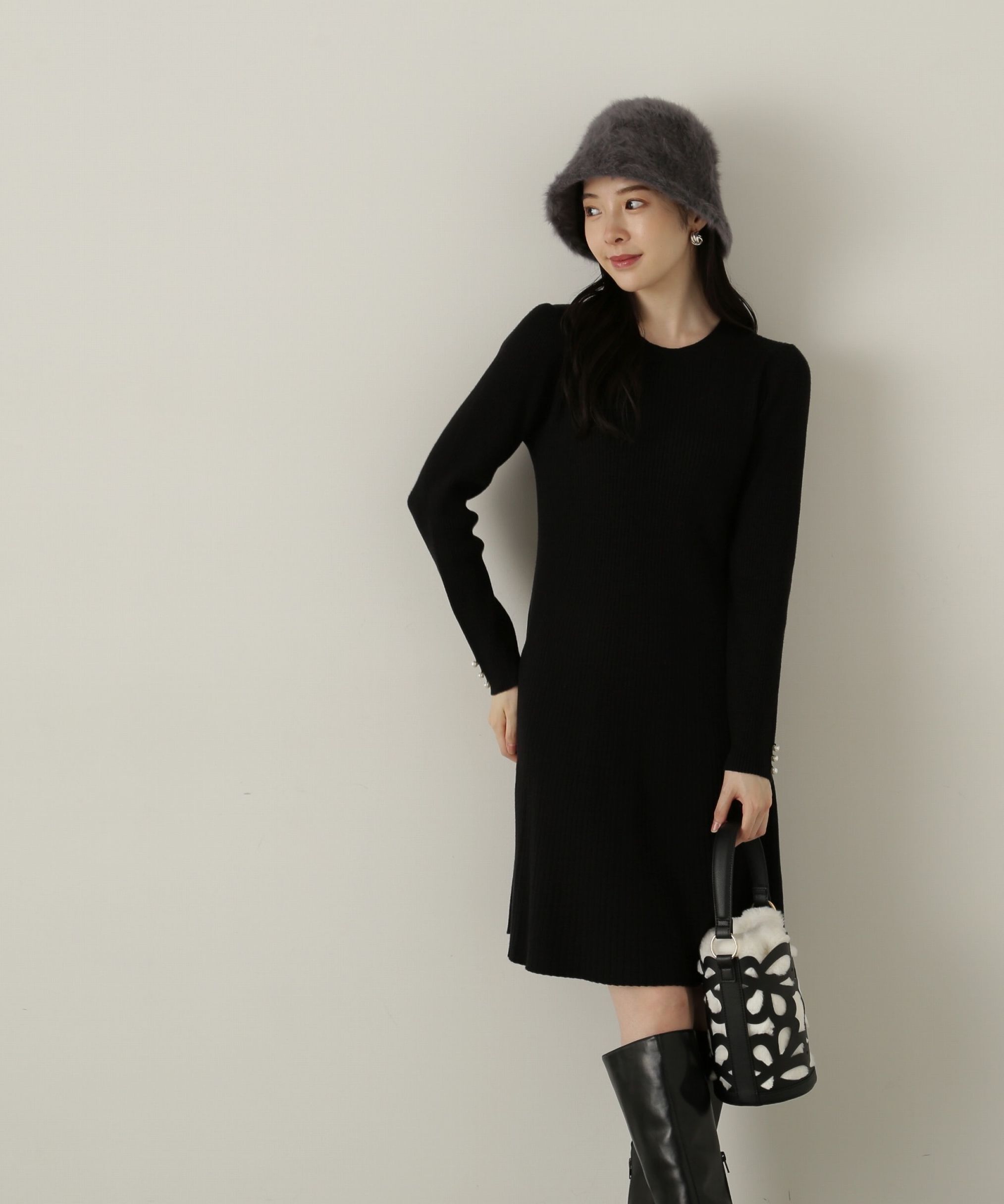 PROPORTION BODY DRESSING「リブミニニットワンピース　24AW」|ワンピース|