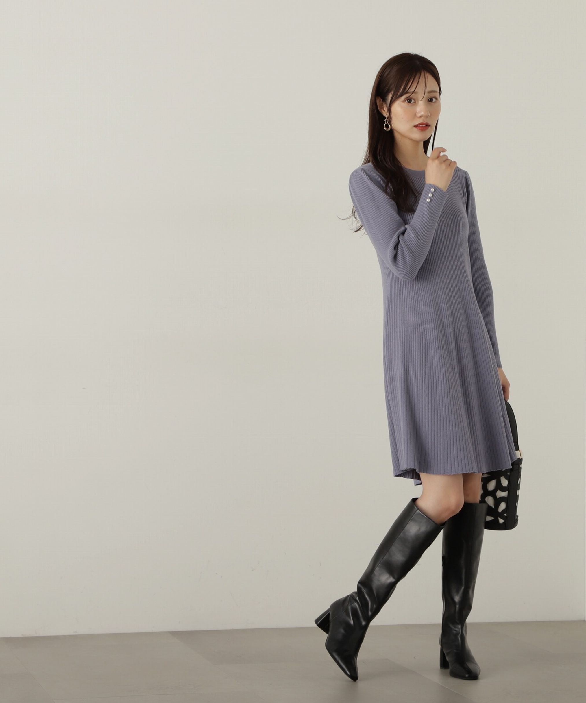 PROPORTION BODY DRESSING「リブミニニットワンピース　24AW」|ワンピース|