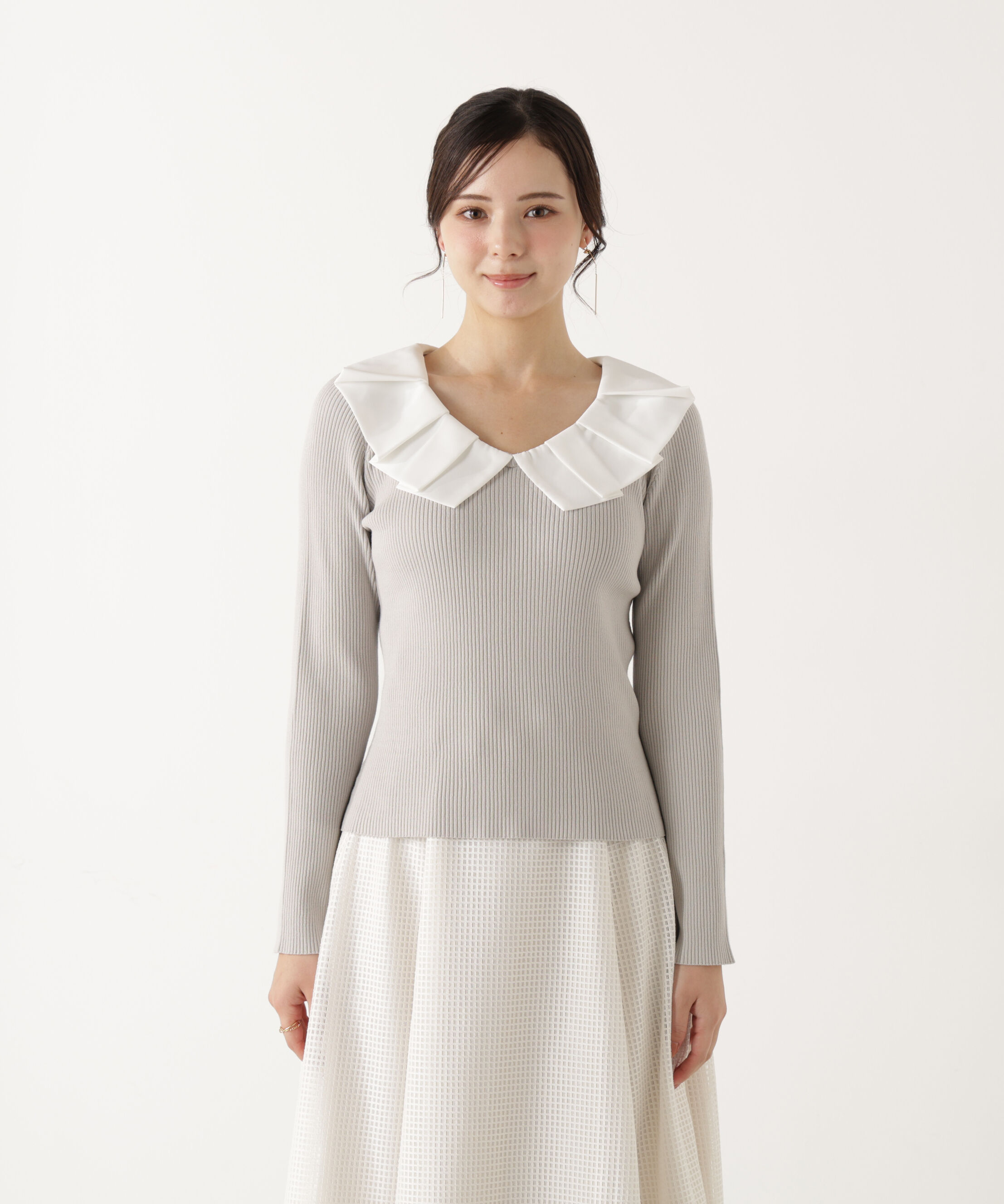 PROPORTION BODY DRESSING「ラッフルカラーニットトップス」|ニット・セーター|